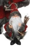 Santa polyester branches and axe, Medium - Image 2