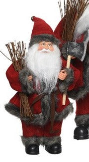 Santa polyester branches and axe, small - Image 3