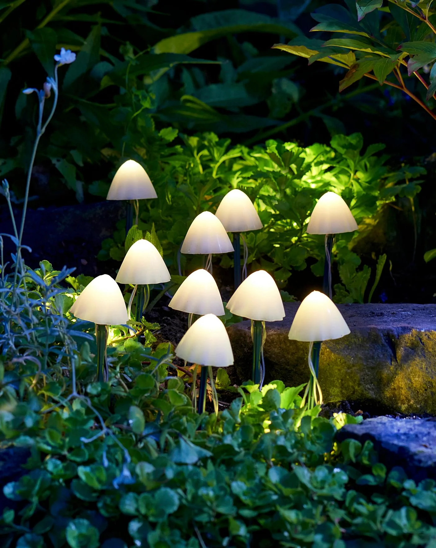 Smart Solar LumiShroom Stake Lights Set of 10 - Image 2