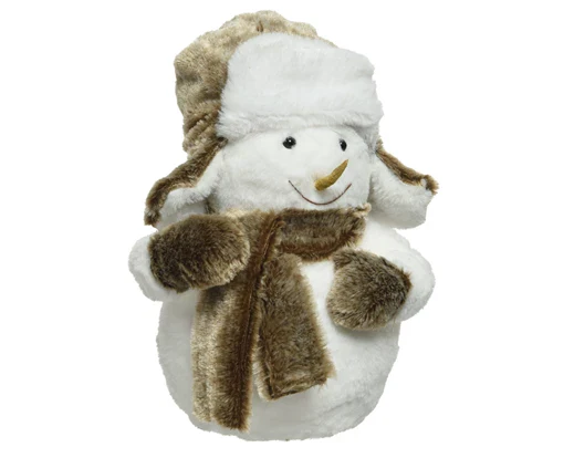 Snowman polyester scarf, hat Large