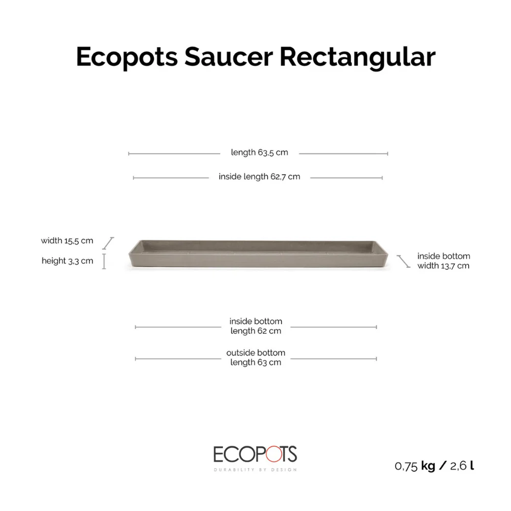 Taupe Saucer Rectangular 65 - Image 3