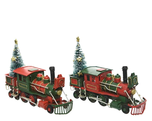 Train iron tree, snow  L.20cm x W.7cm x H.13cm