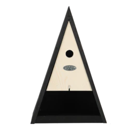 Triangle bird house with birdfeeder