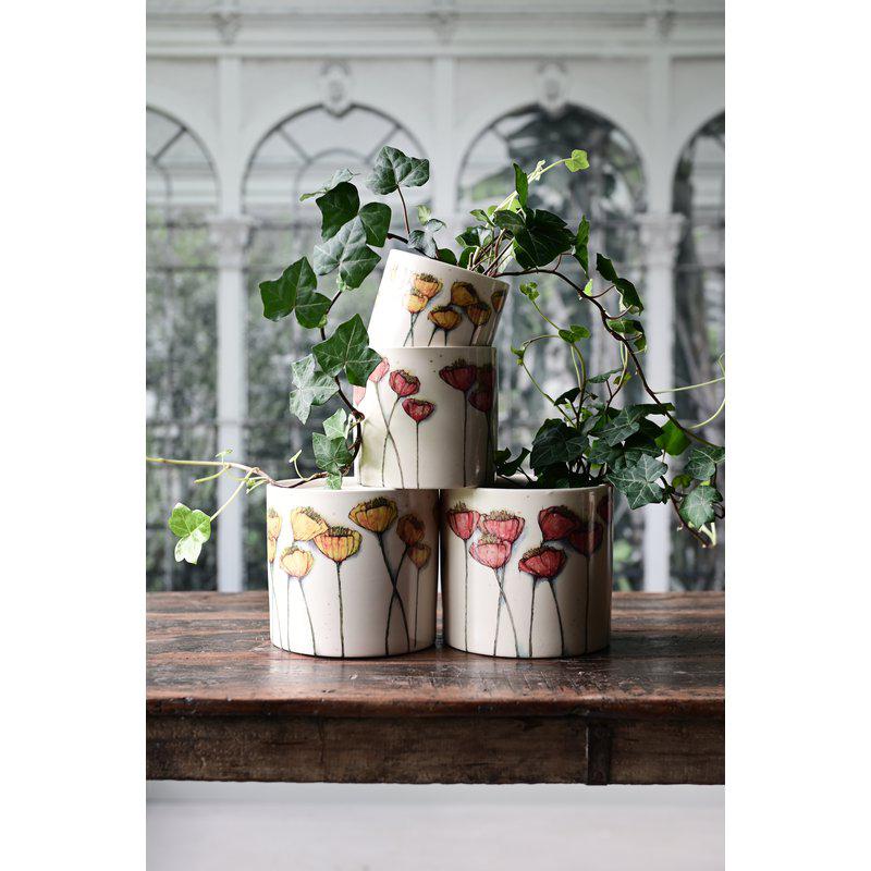 VALMA Pot  White/Red Ø12 x H10cm - Image 2