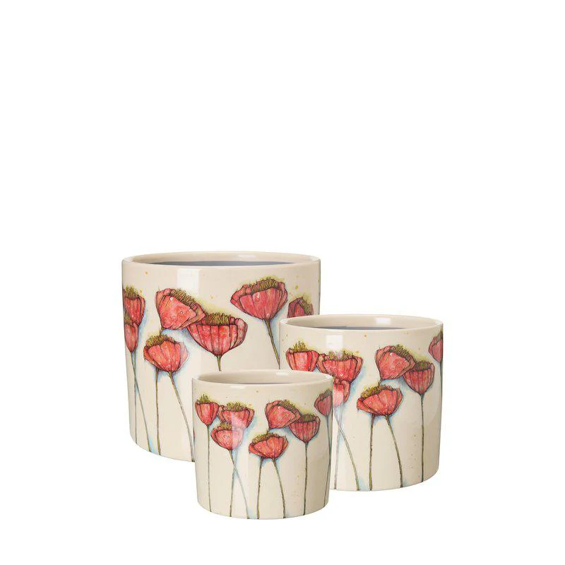 VALMA Pot  White/Red Ø16 x H15cm - Image 2
