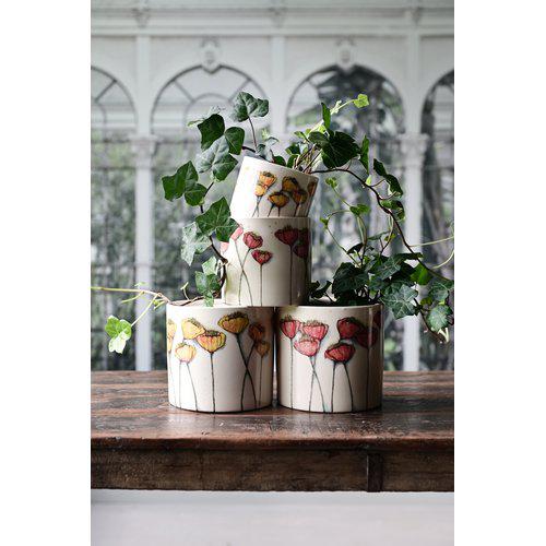 VALMA Pot  White/Yellow Ø16 x H15cm - Image 3