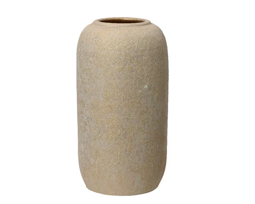 Vase terracotta structure gold dia16cm x H.30cm