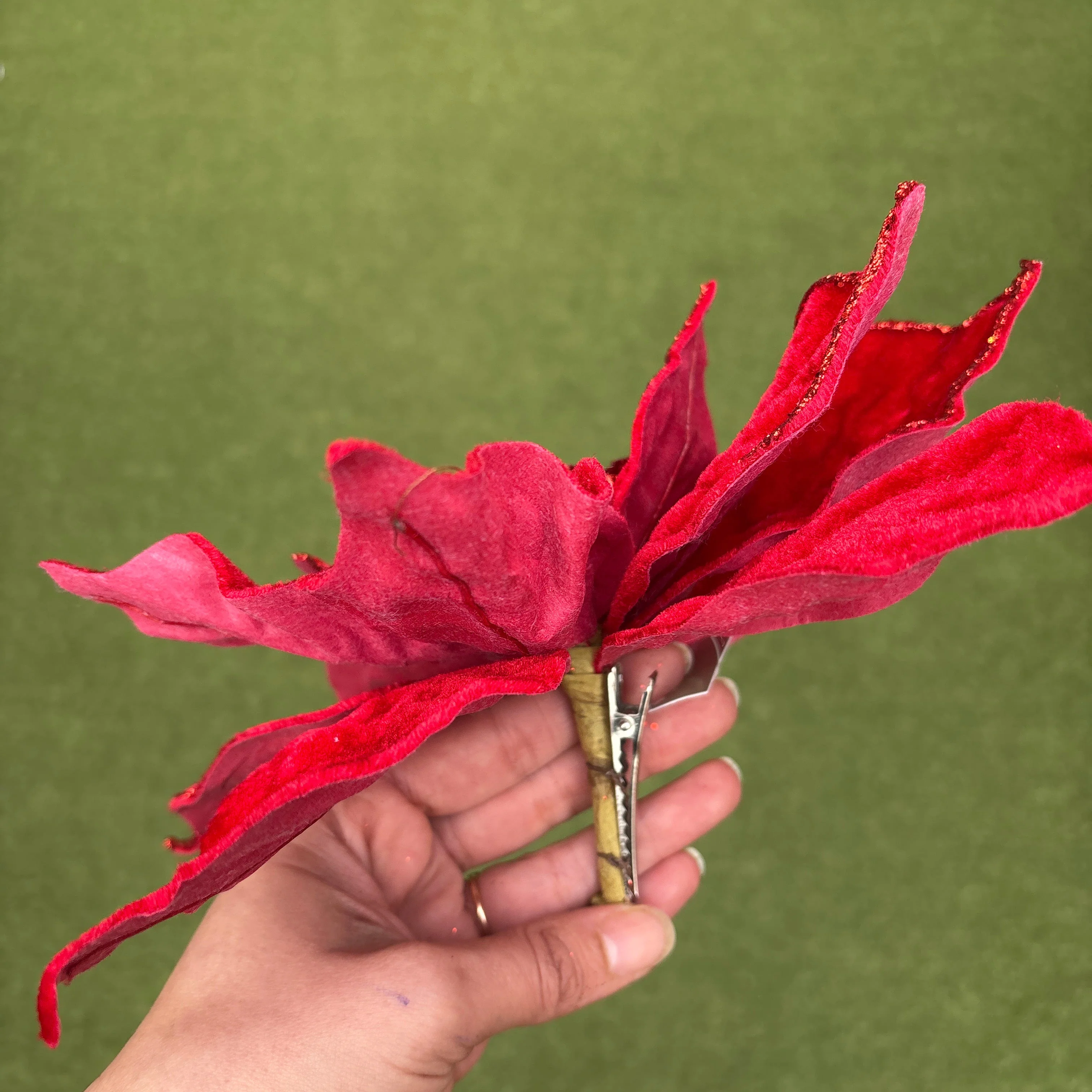 Velvet Luxe Poinsettia Clip 23 - Image 3