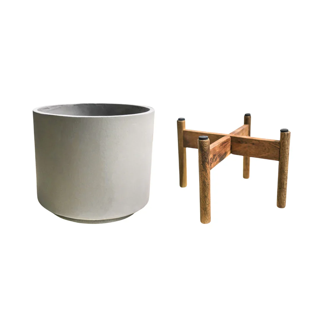 vigo concrete grey Planter with stand Ø28cm - Image 3
