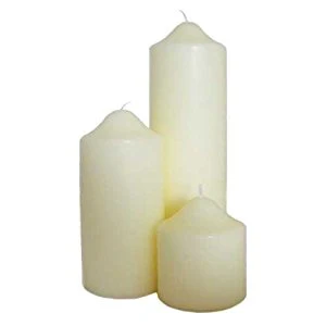 wax church candle20cm ivory