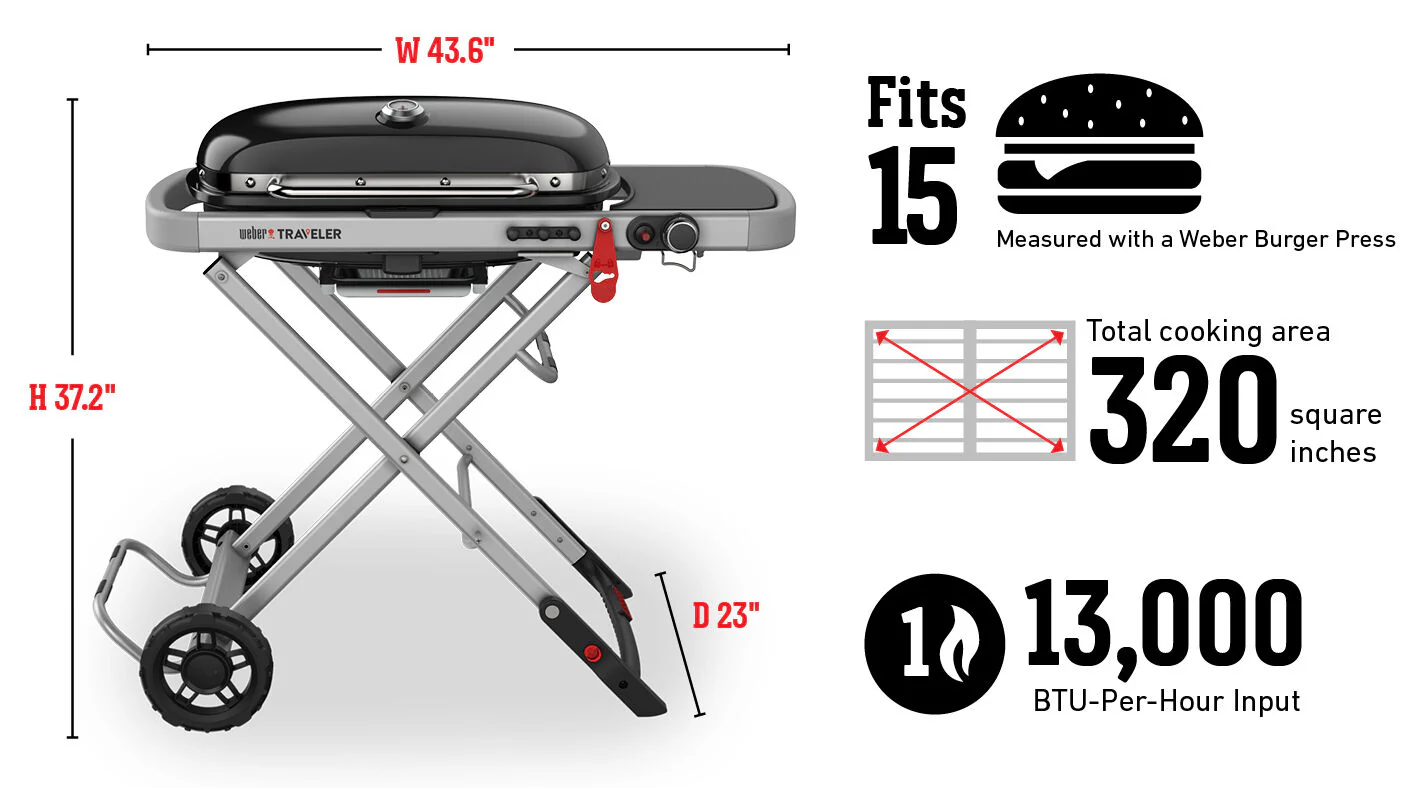 Weber Traveler Gas Barbecue - Image 2