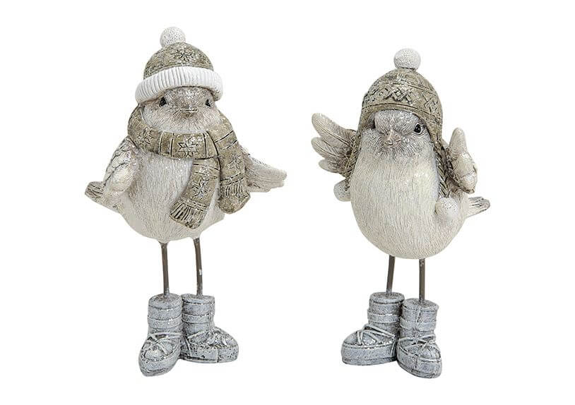 WINTERBIRD POLY/IRON 2ASS 8X8X13CM