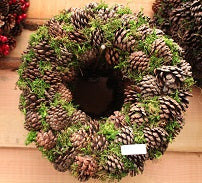 Wreath mossy Cut Blue Pine D60cm Natural