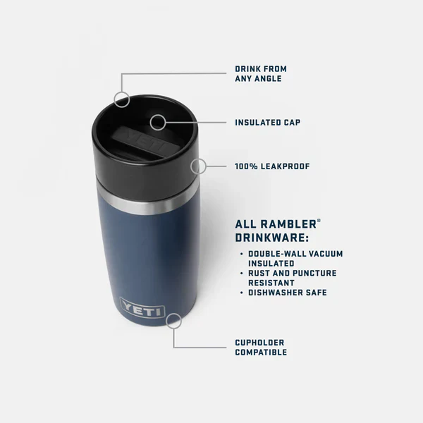 YETI RAMBLER 12 OZ TRAVEL BOTTLE BLACK - Image 5