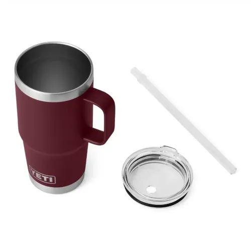 Yeti Rambler 25 OZ (739 ML) Straw Mug Wild Vine Red - Image 4