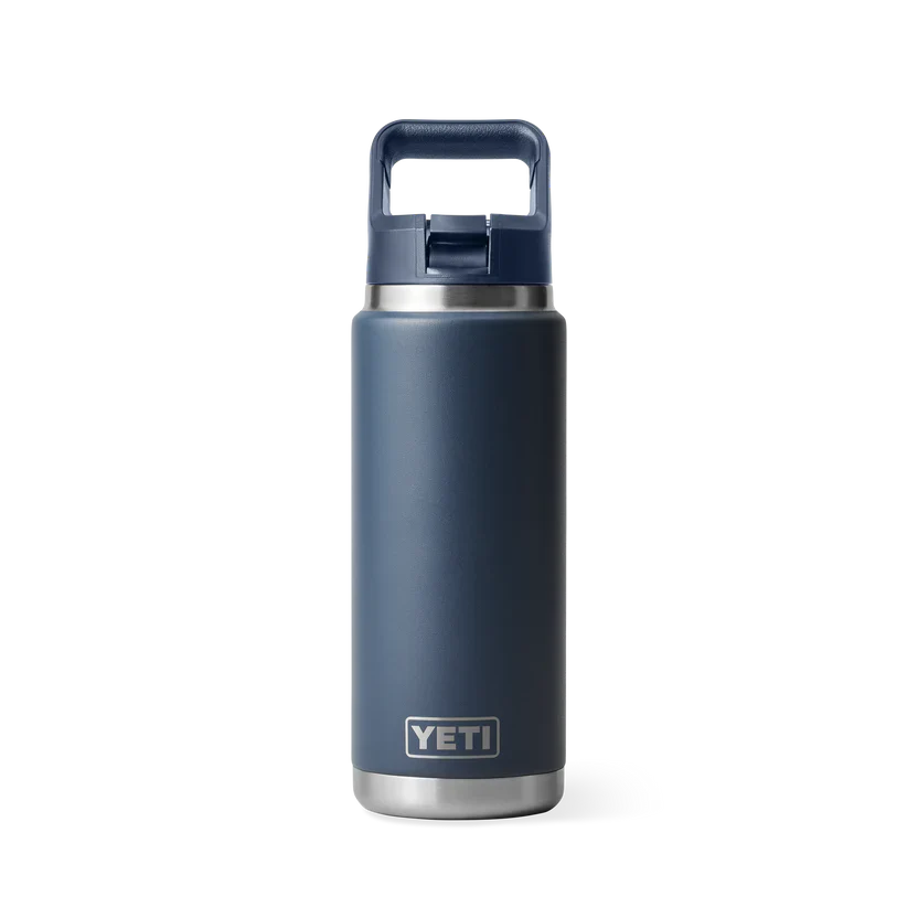 YETI RAMBLER 26OZ COLOUR STRAW BOTTLE NAVY