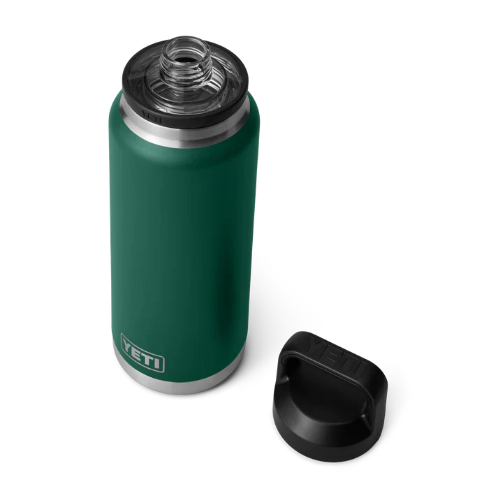 YETI RAMBLER 36 OZ BOTTLE CHUG BLACK FOREST GREEN - Image 3
