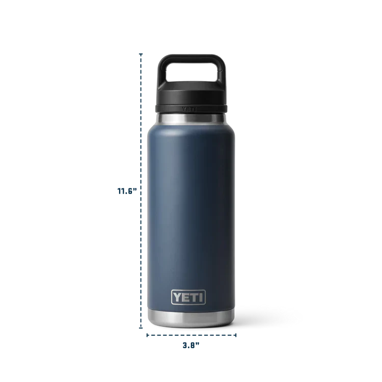 YETI RAMBLER 36 OZ BOTTLE CHUG BLACK FOREST GREEN - Image 5